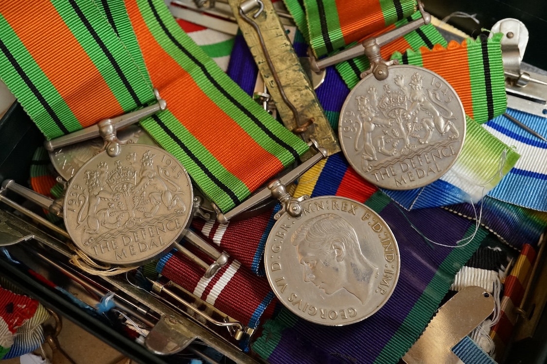 A large mixed group of World War Two medals